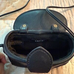 Black Leather Crossbody Bag